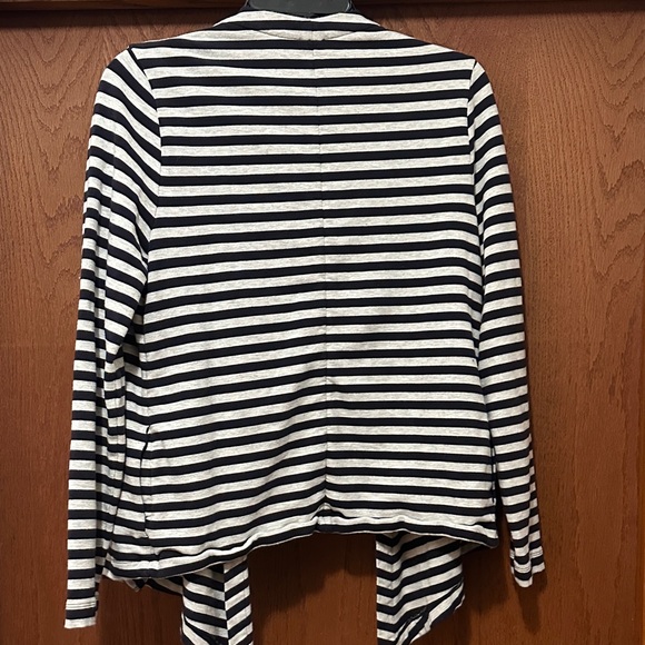 Lands' End Striped Open Cardigan Sweater XS - Picture 5 of 5